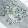 10PCS Babysbreath Rose Corsage Boutonniere Wrist Artificial Flower Wedding Catering Bridal Groom Guests Bouquets 