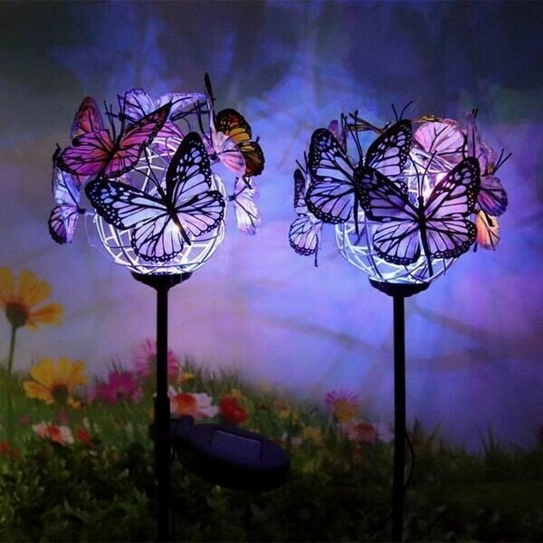 Last Day Promotion 50% OFF - Solar Stake Lights Butterflies Decor Lights ( BUY 1 GET 1 Free ).