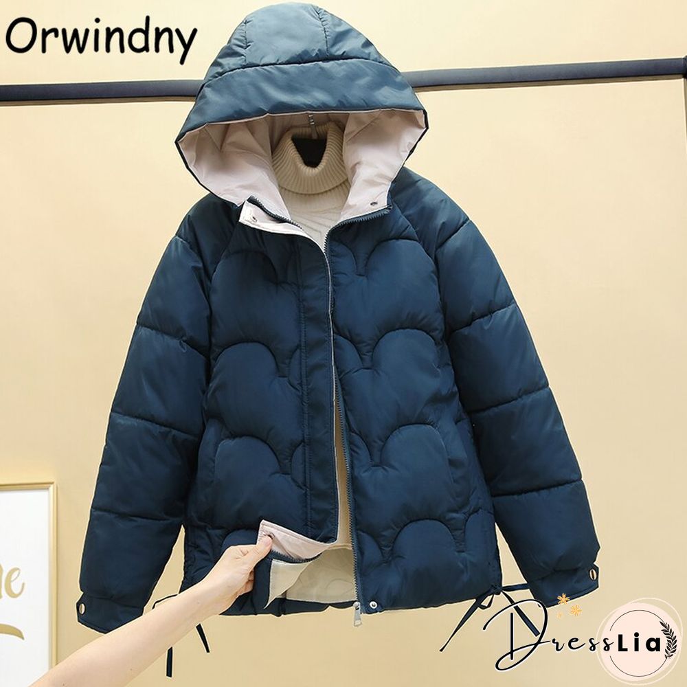 Orwindny Women Winter Jacket Short Warm Parkas Female Autumn New Thickening Coat Cotton Padded Jacket Hooded Plus Size 3XL