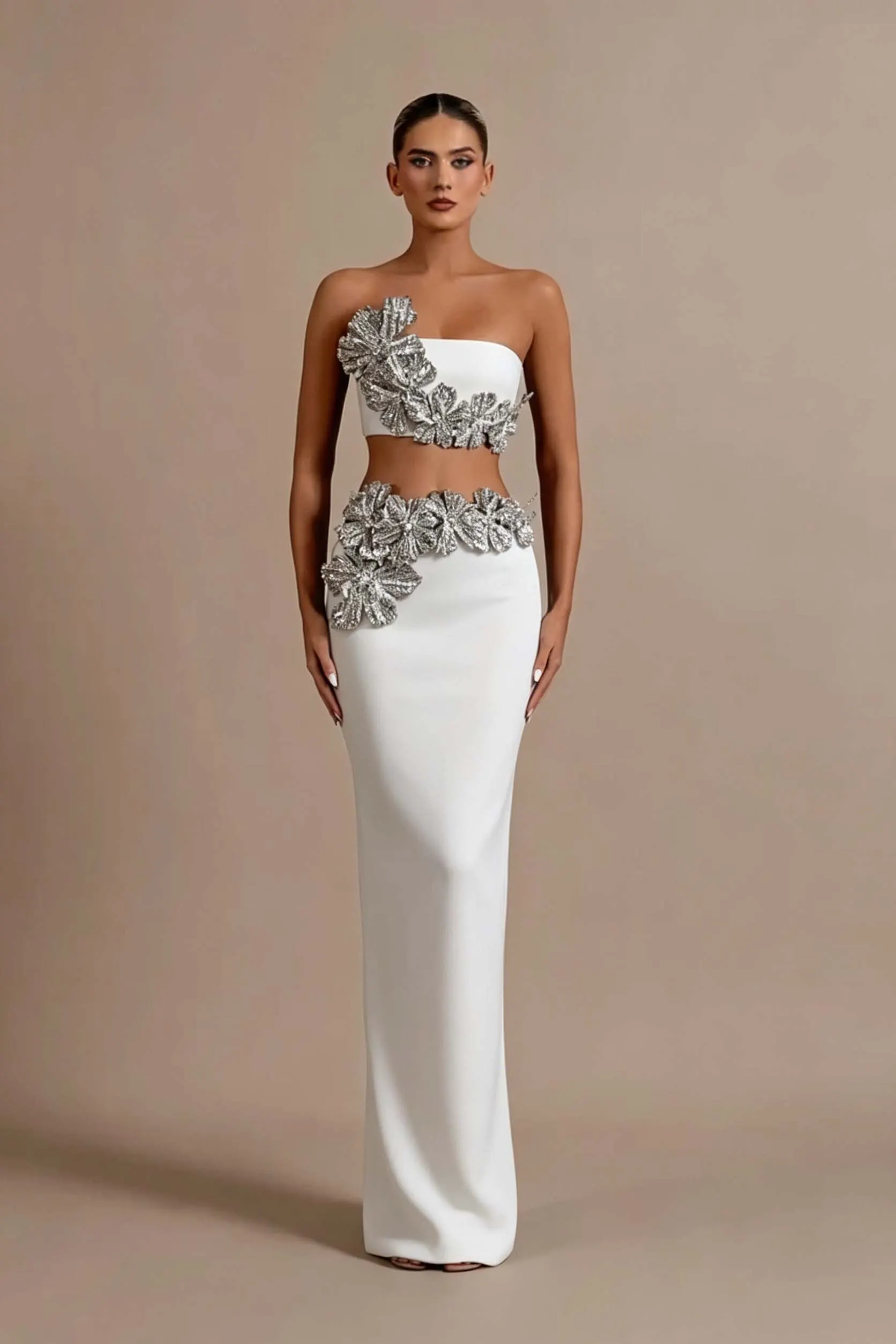 Daisda Exquisite Black Velvet Strapless Sleeveless Slim Prom Dress with Rhinestone