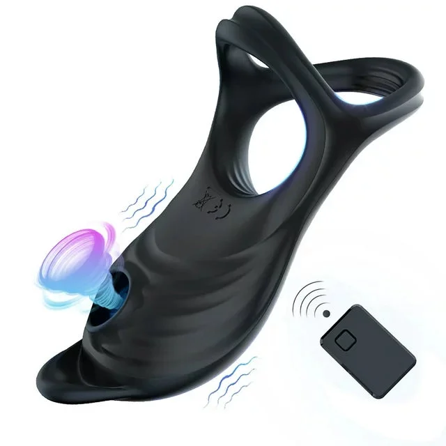 Vibrating Penis Ring Vibrator Male Adult Sensory Sex Toys Clitoral Vibrator G-Spot Stimulator with Remote Control for Man and Couples Play
