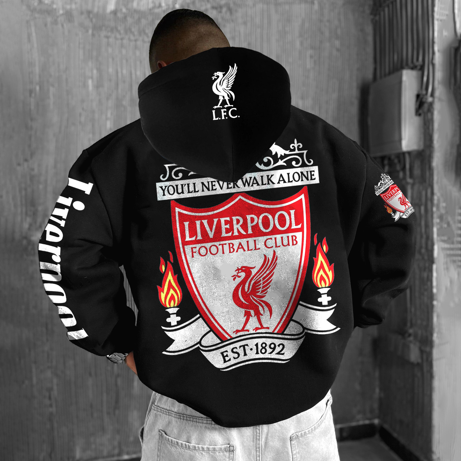 Casual Football Print Unisex Hoodie / TECHWEAR CLUB / Techwear