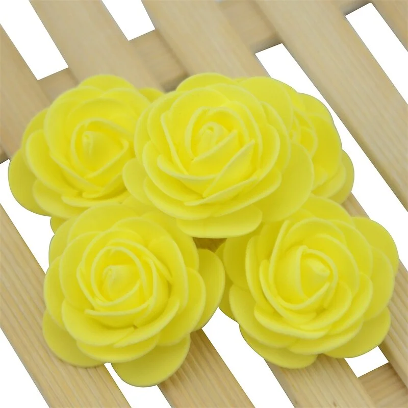 20PCS/lot 4cm Thicker Artificial PE Foam Rose Flower Heads  Wedding Home Decoration For DIY Handmade Flower Ball Party Supplies