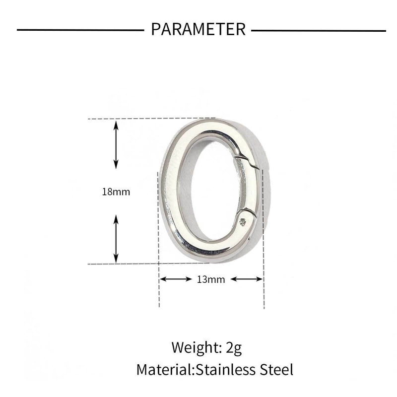 3 PCS/Package 13*22mm 18*13mm 30*30MM Titanium Steel Geometric Jewelry Accessories Jewelry Buckle