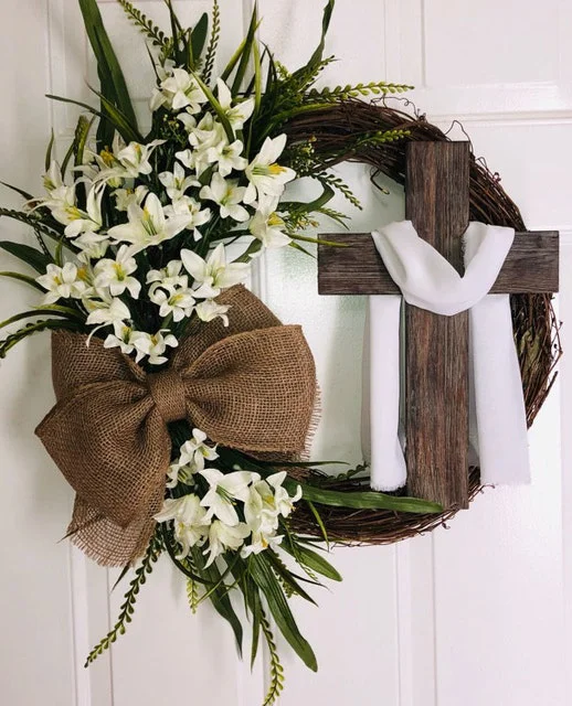 Easter Wreath with Cross