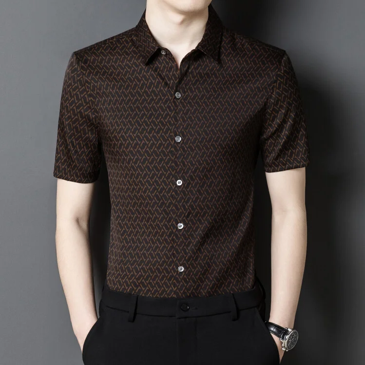 Luxueuse chemise en soie Xiangyunsha 100 pour hommes- SOIE PLUS