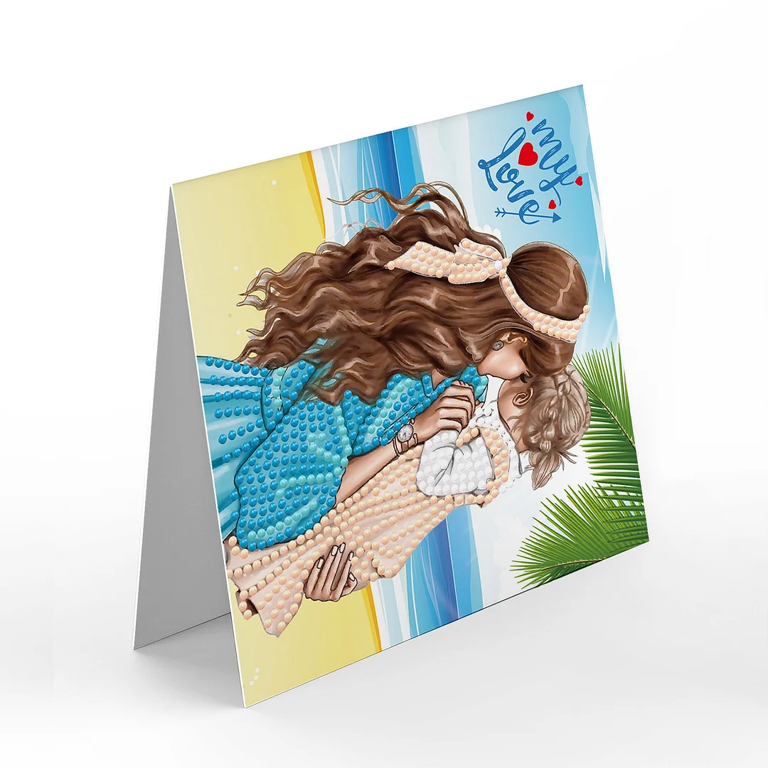 12pcs DIY Diamond Painting Greeting Cards Mosaic Birthday Postcard