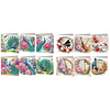 (US Local)6Pcs Peacock Painting Greeting Card Rhinestone Painting Card Kit for Party Favor