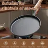 26cm Cast Iron Round Griddle Easy To Clean Flat Skillet Frying Pan for Cooking
