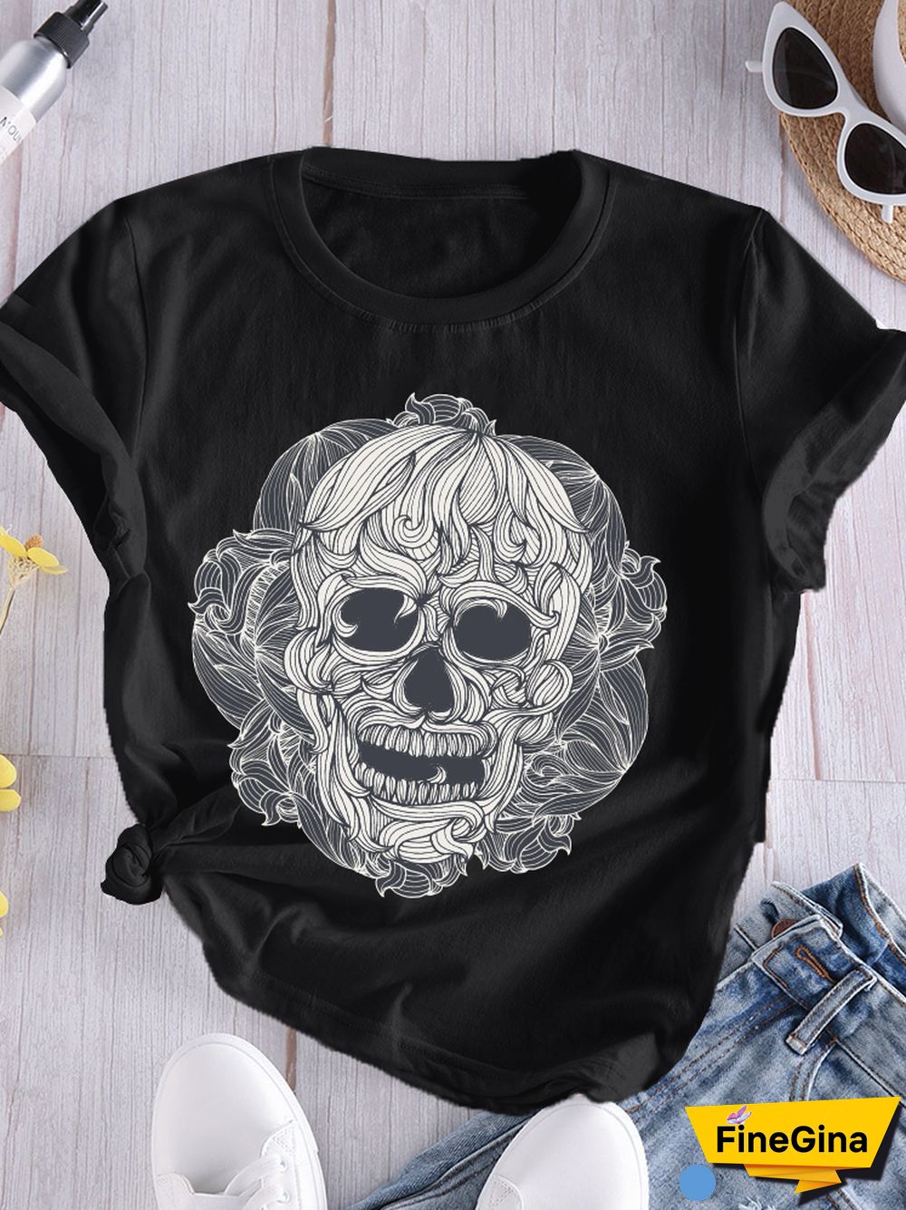 Gothic T-shirt For Women Streetwear Funny Print Hip Hop Short Sleeve T Shirt Harajuku Priority Money Printed Polyester Top Black