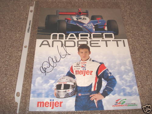 Marco Andretti Indy Formula Racing Signed 8x10 Photo Poster painting