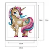 (14*17cm)14ct Stamped Cross Stitch - Magic Unicorn