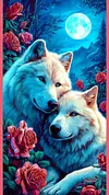 Luxury AB Velvet Diamond Painting Kit - Wolf