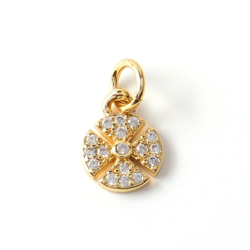 1 Piece Copper Zircon Bee Pendant