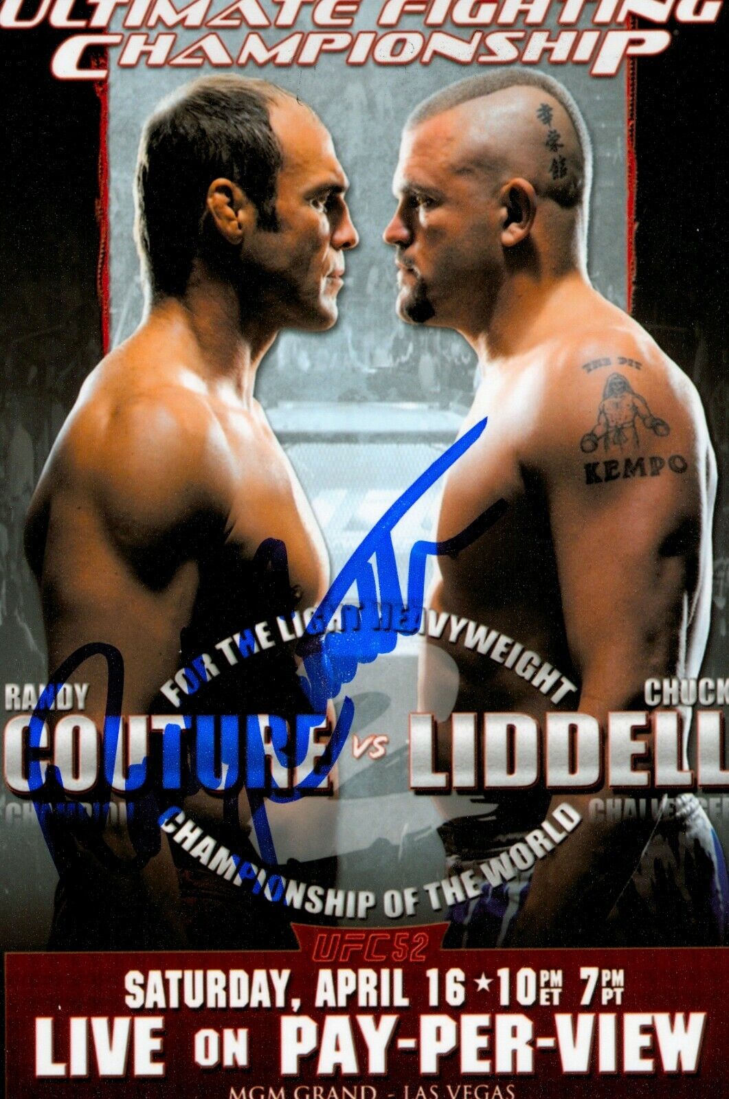 Randy Couture Signed 6x4 Photo Poster painting UFC Light Heavyweight Expendables Autograph + COA