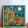 Colored Houses-14CT Stamped Cross Stitch 40*40cm/15.75*15.75in tapestrymarket