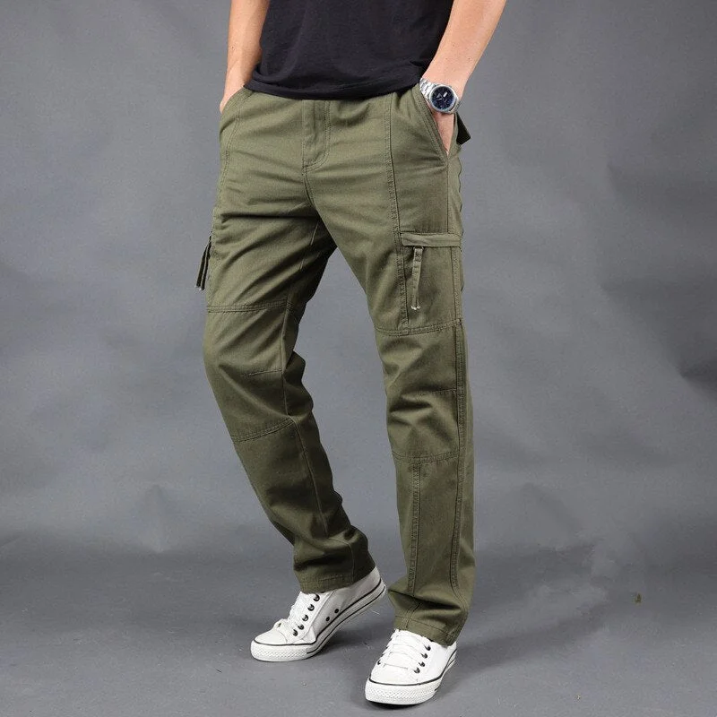 BOLUBAO Men Casual Warm Cargo Pants Winter Male High Quality Multi Pocket Thicken Cargo Trousers Men's New Arrival Fashion Pants