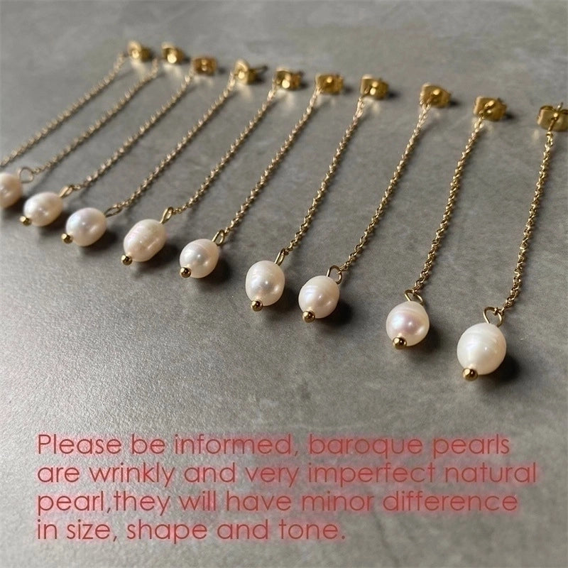 1 Pair Elegant Minimalist Geometric Plating Artificial Pearl Artificial Pearls 14K Gold Plated Rose Gold Plated Drop Earrings