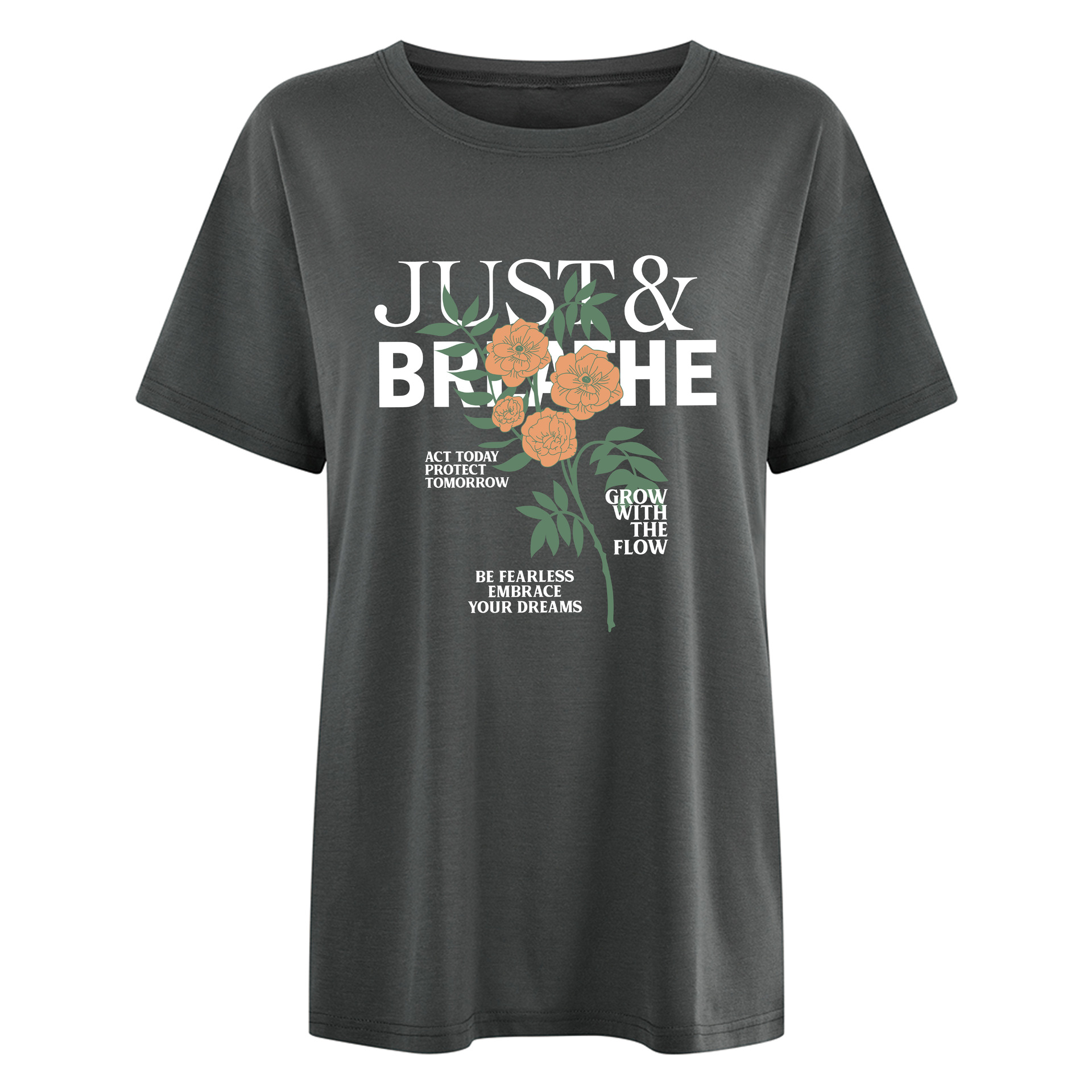 Women's Loose Shoulder-dropping Short-sleeved T-shirt