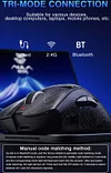 AULA SC620 Tri-mode Wireless Bluetooth Mouse 2.4G Gaming Hollow Cool Backlight Lightweight