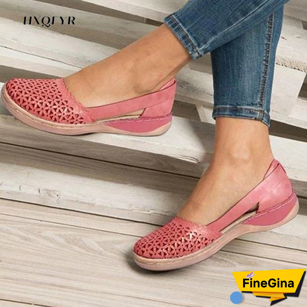 Summer Women Sandals Wedges Orthopedic Hollow Out Ladsies Casuasl Shoes Slip On Vintage Female Sandals Chaussure Femme Sandals