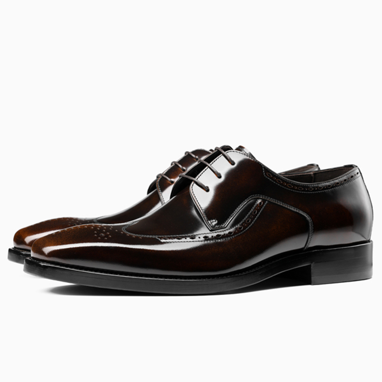 DANRRIO British Style Brogue Carved Patent Leather Derby Shoes DANRRIO.COM DANRRIO