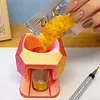 Diamond Painting Organizer Funnel Fit Round Containers Portable Drill Funnel 2.56x1.97in for DIY Craft Easy Transfer Tools (Pink Gold)