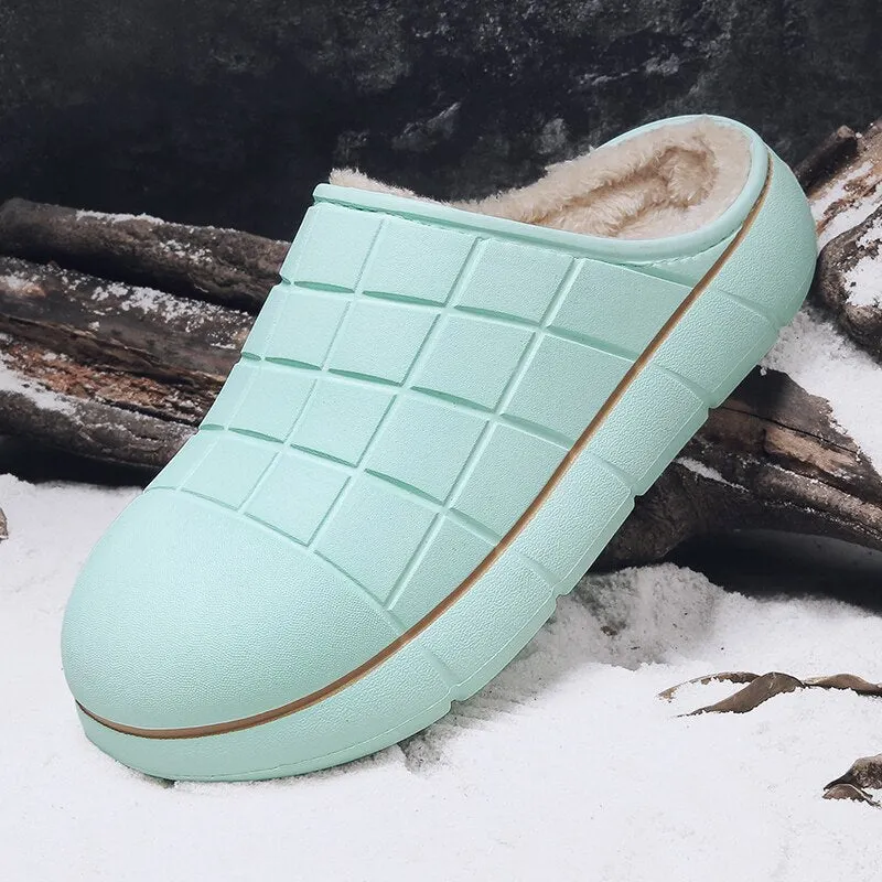 2021 Men's Home Plush Slippers Comfort Soft Warm Slippers Women Thick Bottom Shoes High-quality Indoor Non-slip Couples Zapatos