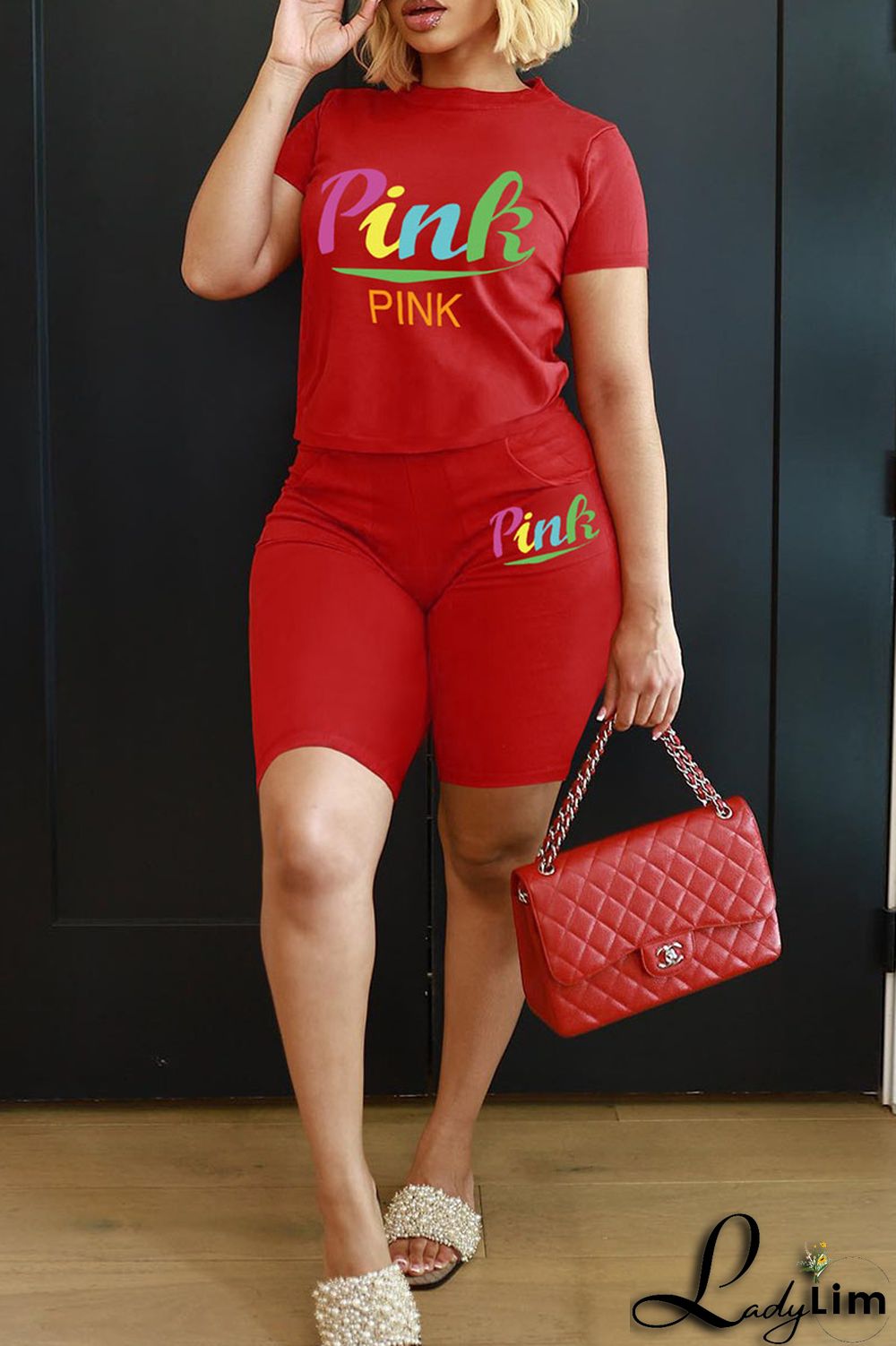 Yellow Casual Print Patchwork O Neck Short Sleeve Two Pieces