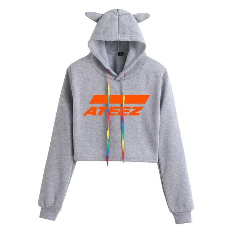 ATEEZ Cat Ear Short Hoodie