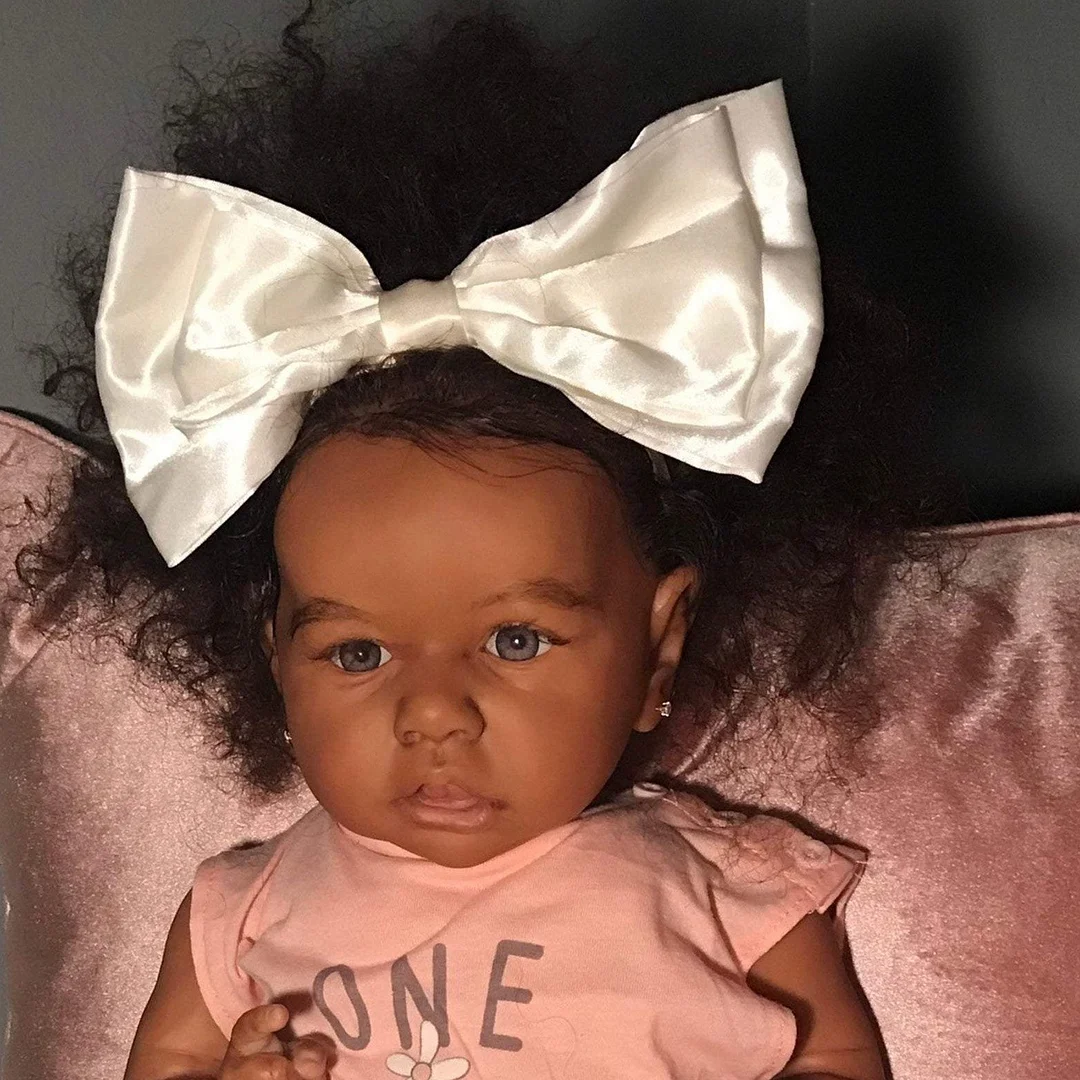 20'' Black Reborn Silicone Baby Doll Girl Bblythe, Lifelike Weighted Soft Toddler Doll Gift -Creativegiftss® - [product_tag] RSAJ-Creativegiftss®