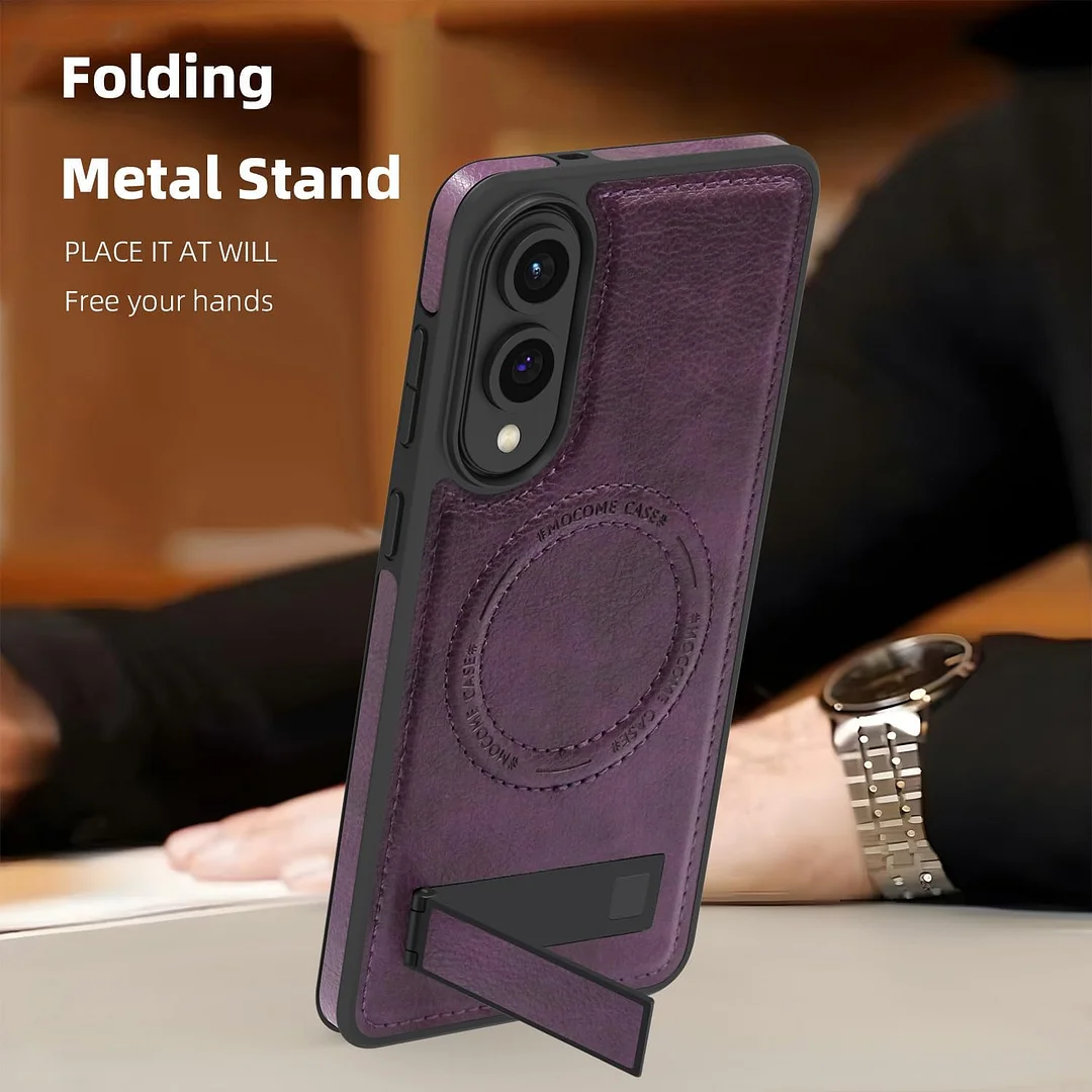 Samsung Galaxy Z Fold 6 Leather Case Magnetic Protective Case Holder Phone Case