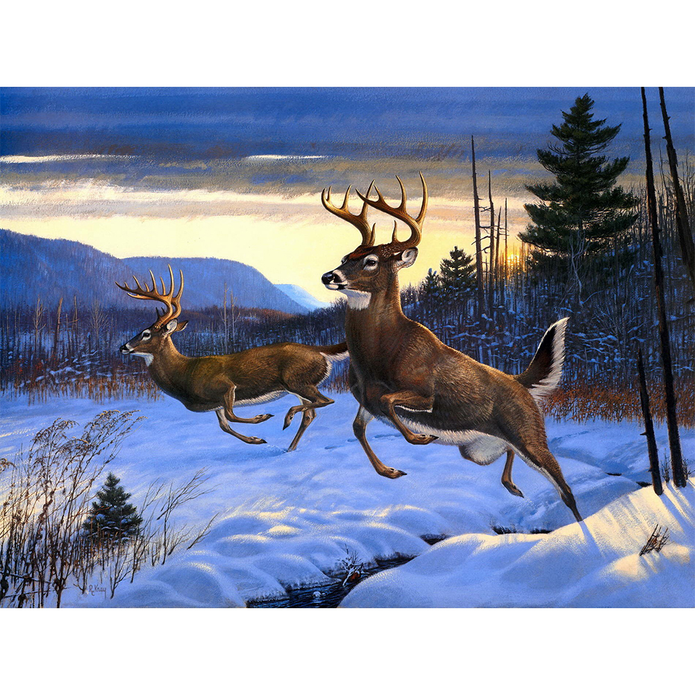 

Deer - Round Drill Diamond Painting - 40*30CM, 501 Original