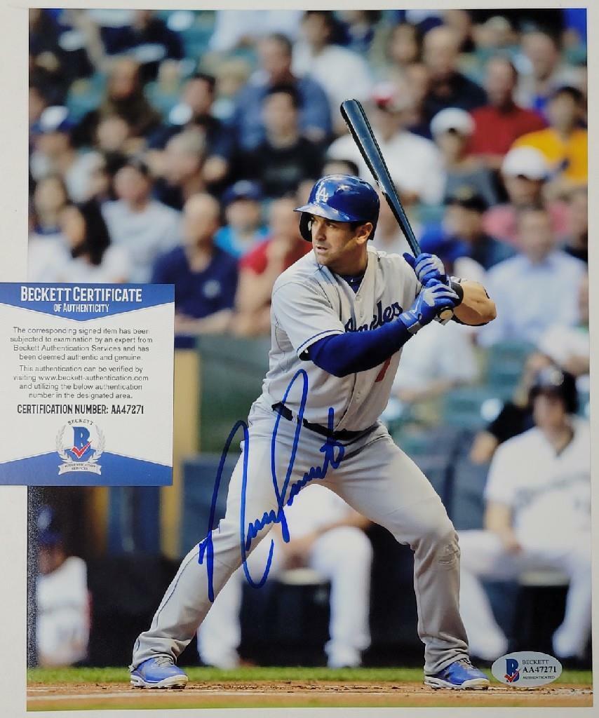 Nick Punto signed Los Angeles Dodgers 8x10 Photo Poster painting #2 Autograph ~ Beckett BAS COA