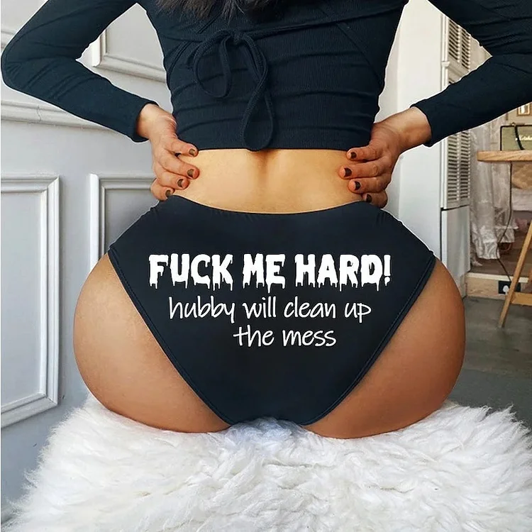 Teecade Teecade Fuck Me Hard! Printed Sexy Women's Panties