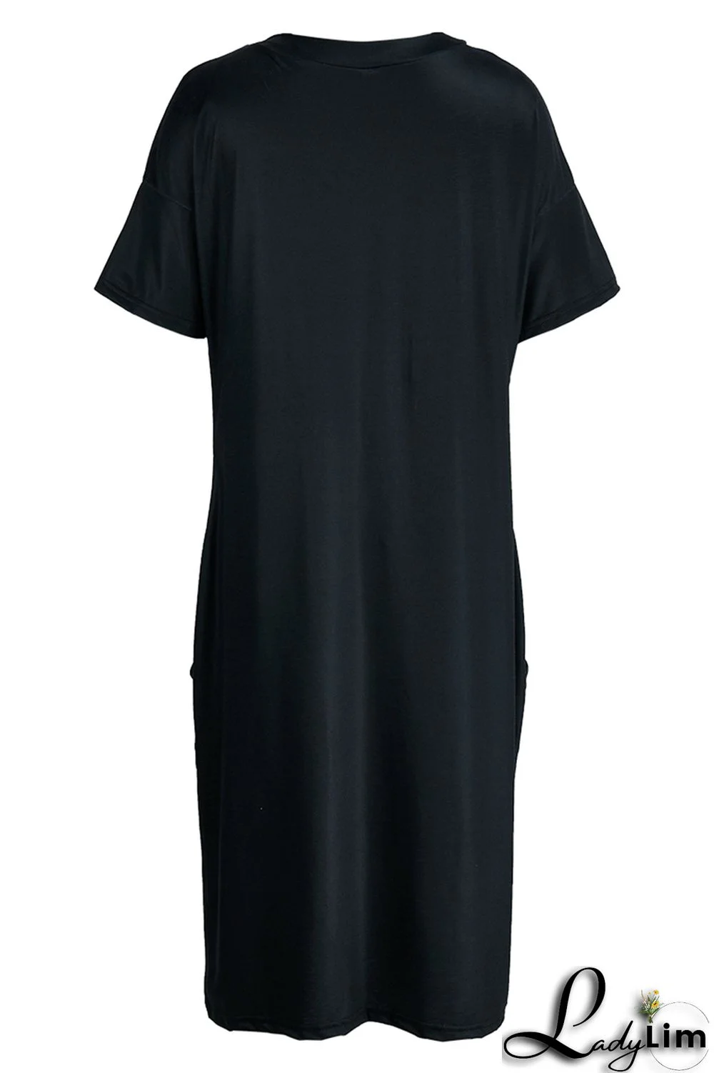 Blue Fashion Casual Print Patchwork V Neck Short Sleeve Dress