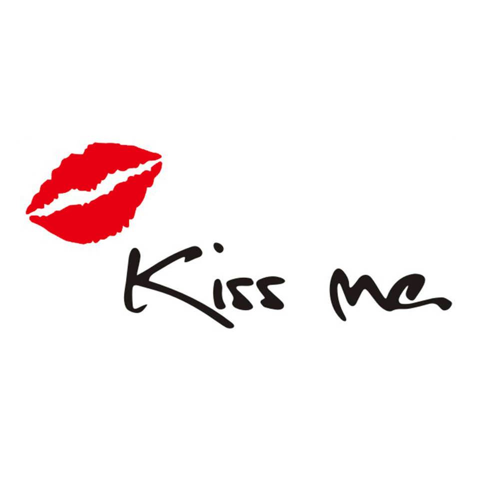

Lips Kiss Me Wall Stickers Diy Tile Background Decorative Decal Wallpaper, 501 Original
