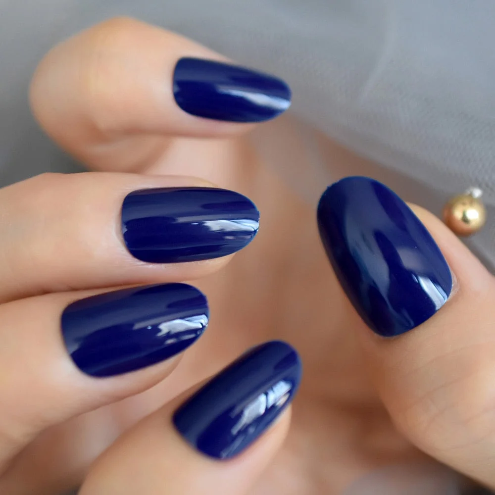 Mirror Silver False Nails STILETTO Point Metallic Acrylic Nail Tips 24pcs/kit Easy for Daily wear-Nail Inspo