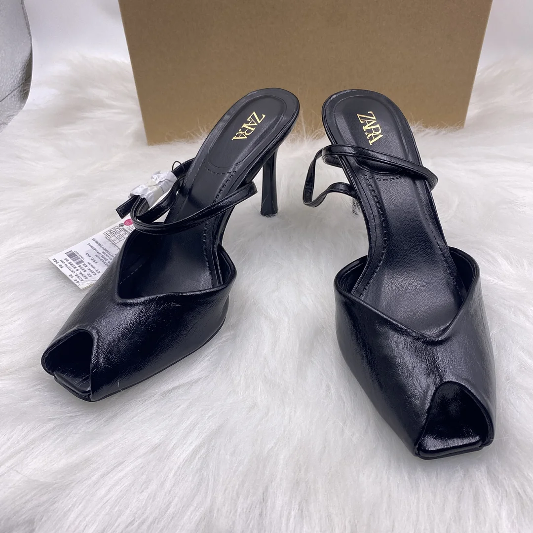 Breakj Breakj Home 2025 Summer New Fish Mouth Sandals With Coarse Heel Toe Sandals Shoes