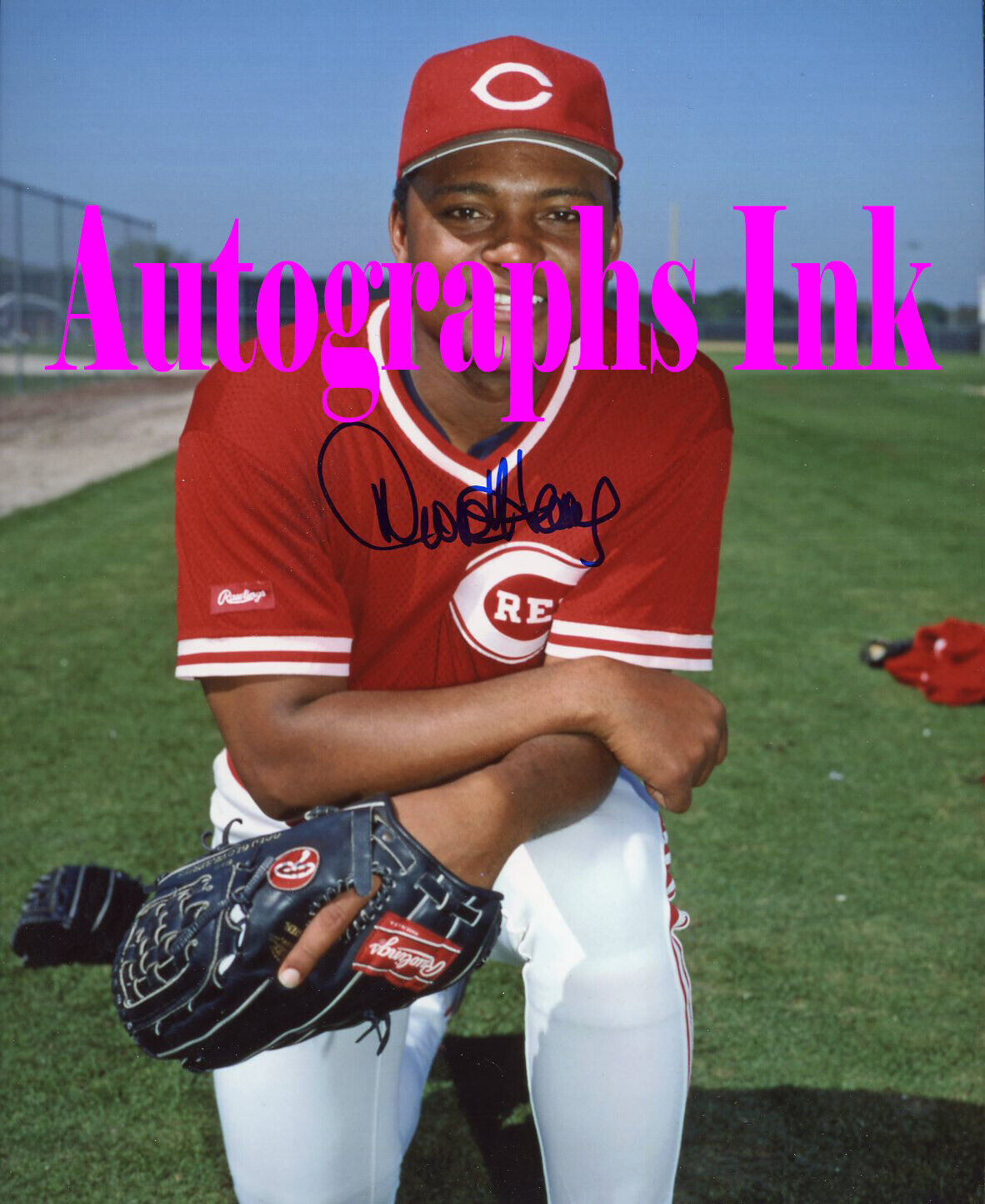 Dwayne Henry autographed 8x10 Cincinnati Reds Topps Vault #6