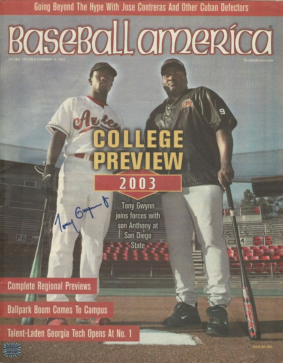 Tony Gwynn Jr signed autographed Baseball America magazine! AMCo! 8124