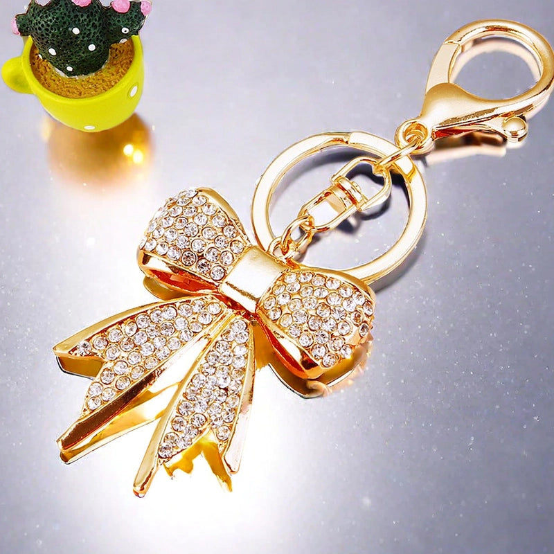 Cute Bow Knot Zinc Alloy Women’s Bag Pendant Keychain
