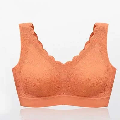 Jerrinut Plus Size Bras For Women Seamless Bra With Gathers Pad Comfortable Bralette Push Up Brassiere Bra Vest Wireless BH