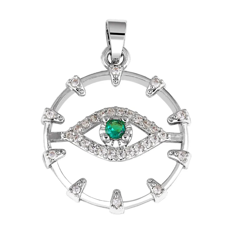 1 Piece 18.5*13.3MM Copper Zircon Geometric Heart Shape Flower Polished Pendant Jewelry Accessories