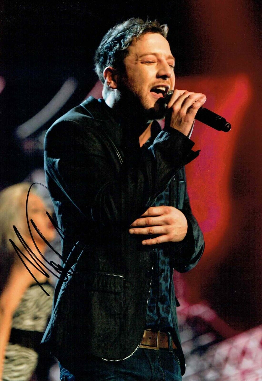 Matt CARDLE The X Factor Winner SIGNED Autograph 12x8 Photo Poster painting 4 AFTAL COA