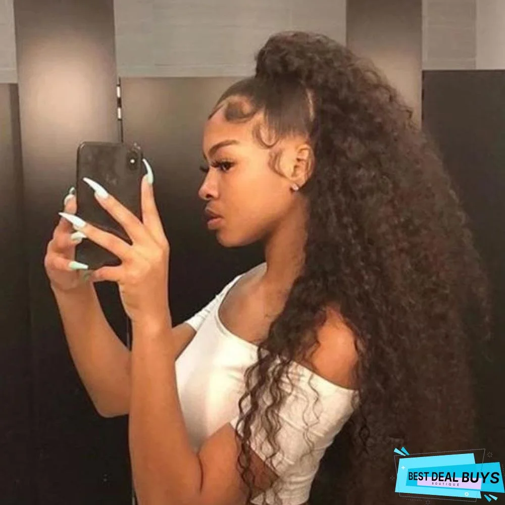 Hot Wigs Small Rolls Explosive Heads Long Black Curls