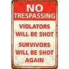 No Trespassing - Metal Tin Signs(8*12Inch/12*16Inch)