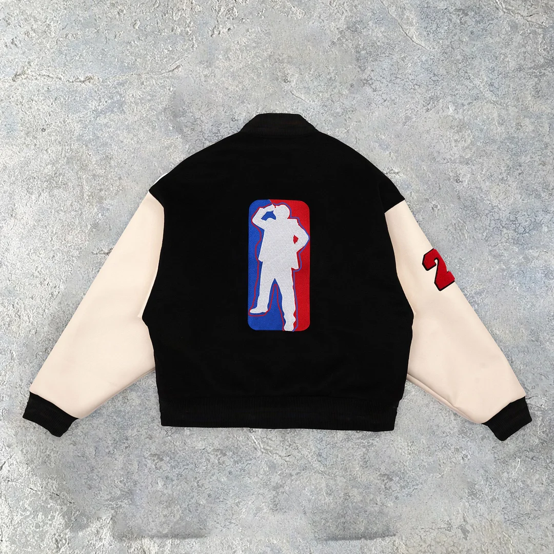Tide brand pattern retro street style baseball uniform warm jacket