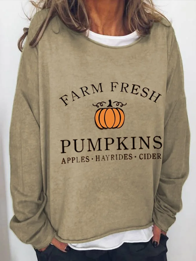 Women's Farm Fresh Pumpkins Sweatshirt