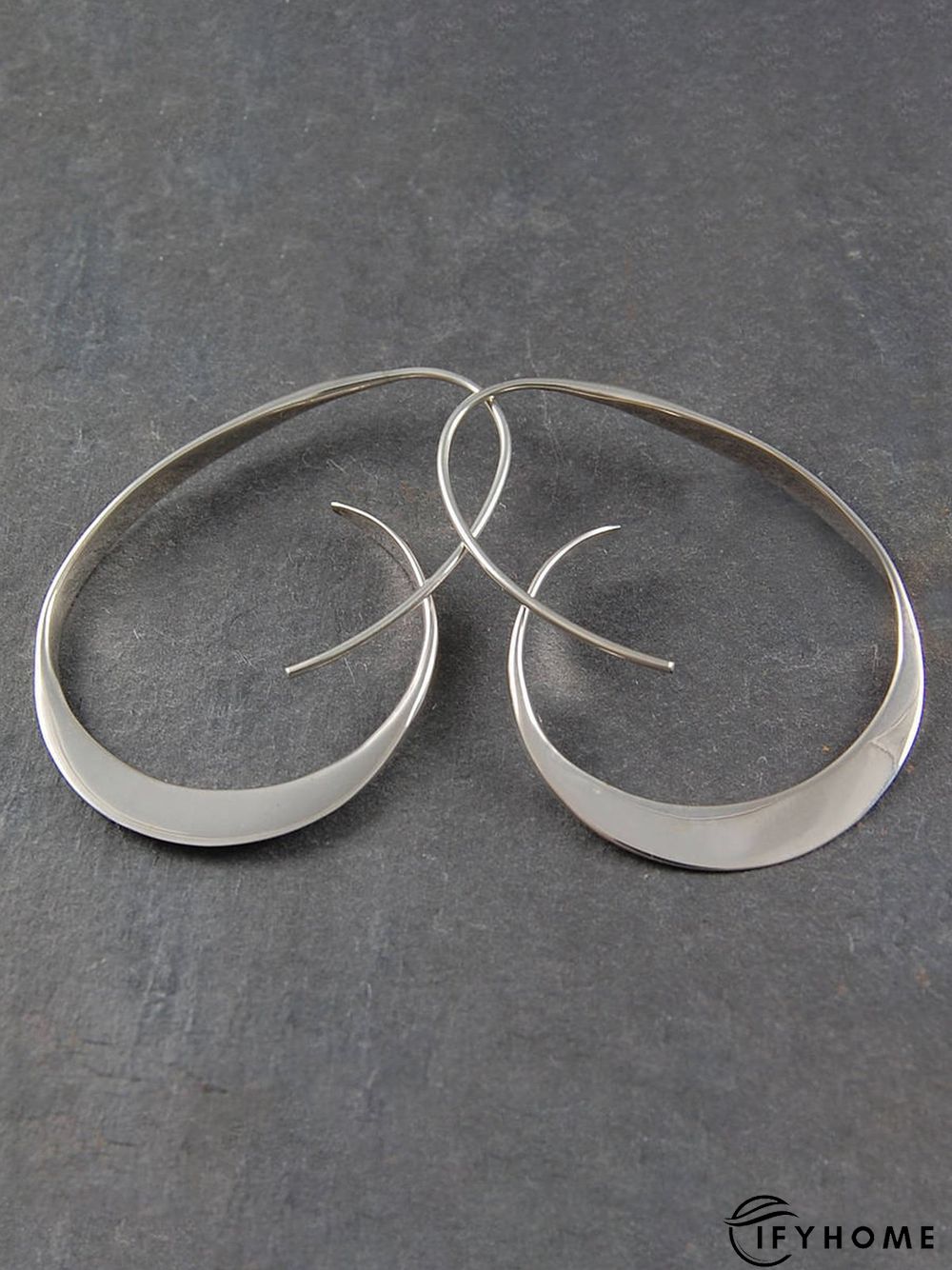 Fashion Golden Silver Spiral Exaggerated Circle Earrings | IFYHOME